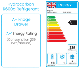 UNDER-COUNTER – FRIDGE ONLY – ONE DRAWER – REAR ENGINE – HCR1 SERIES